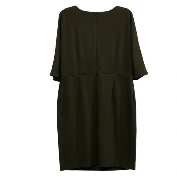 Jessica Howard Women’s Olive Green Ponte Knit Dress Sz 16 - Picture 4 of 8